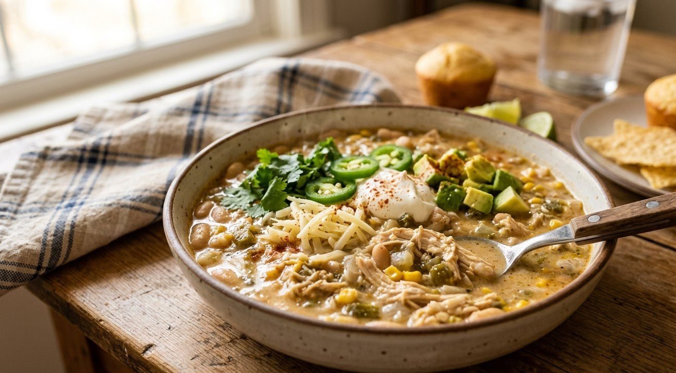 Creamy white chicken chili