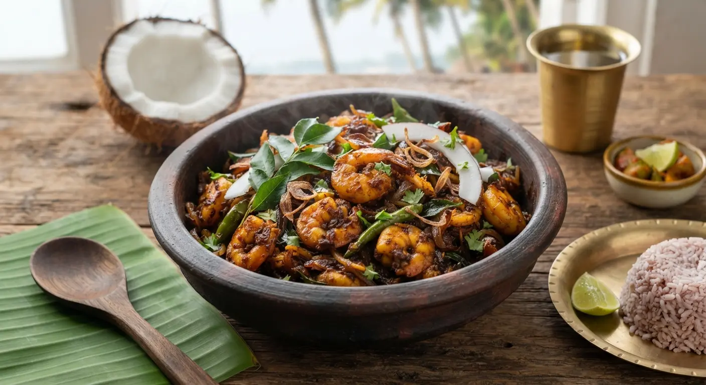Prawns and Tender Coconut Roast