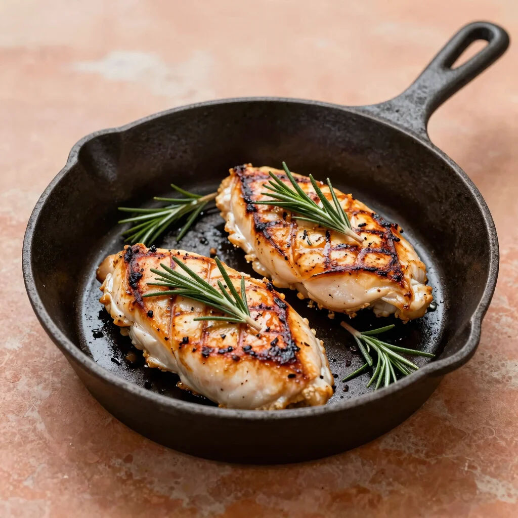 Mastering the Golden Crust on Cast Iron Pan Seared Chicken Breasts