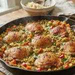 Easy One-Pot Garlic Butter Chicken and Rice