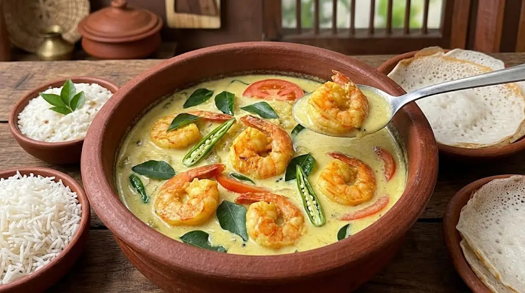 Special Prawn Molee (Kerala Chemmeen Molee)